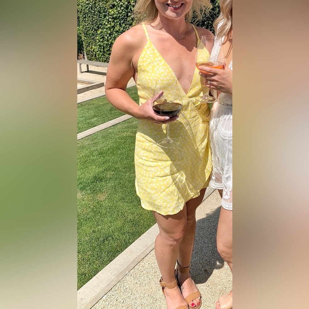 Yellow romper dress